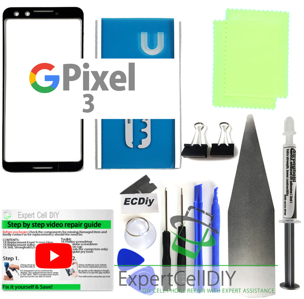 Google Pixel 8 Pro ~ 3 Front Screen Glass Repair Kits