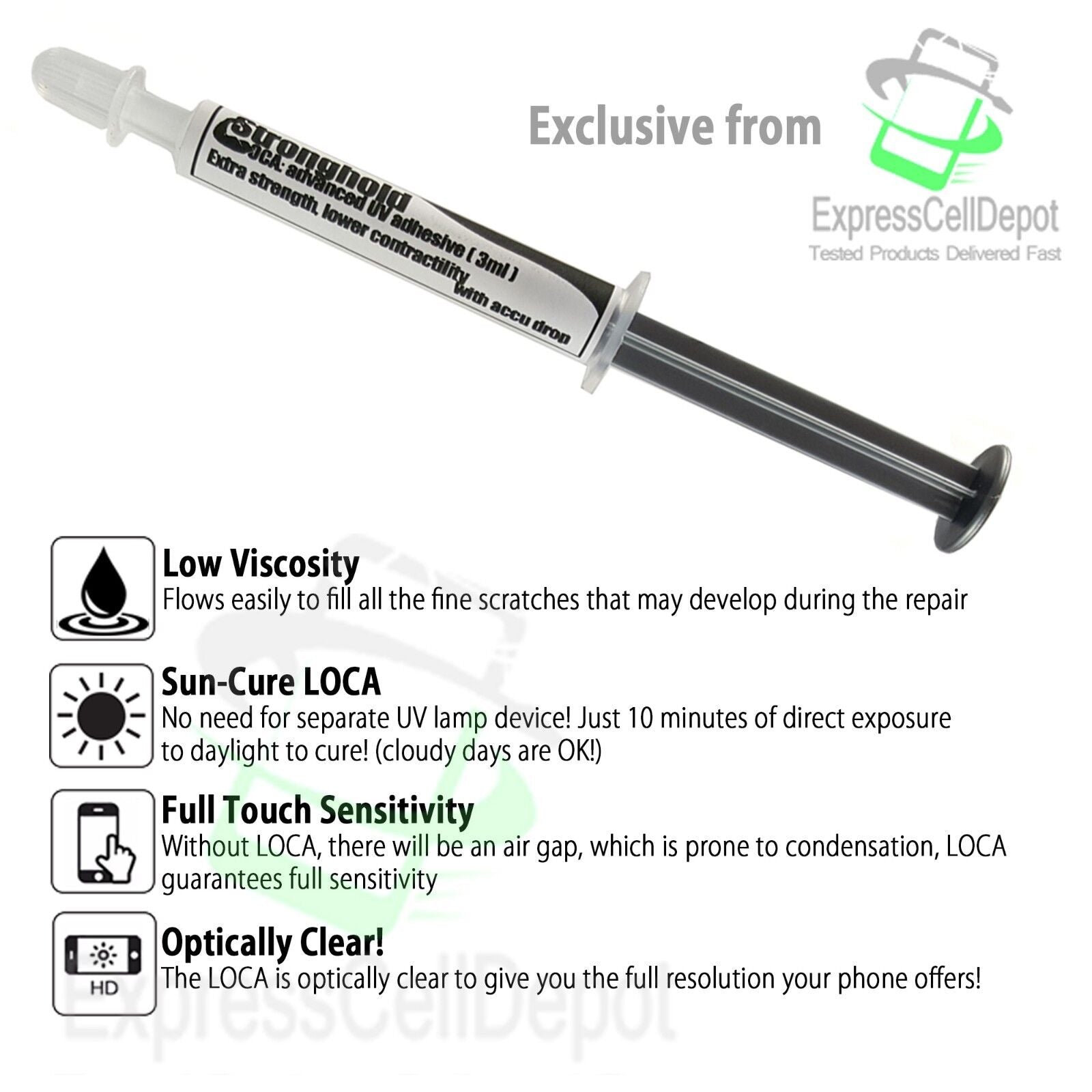 A Second Chance! 3mL Stronghold LOCA UV Glue with Sun-Cure Capability